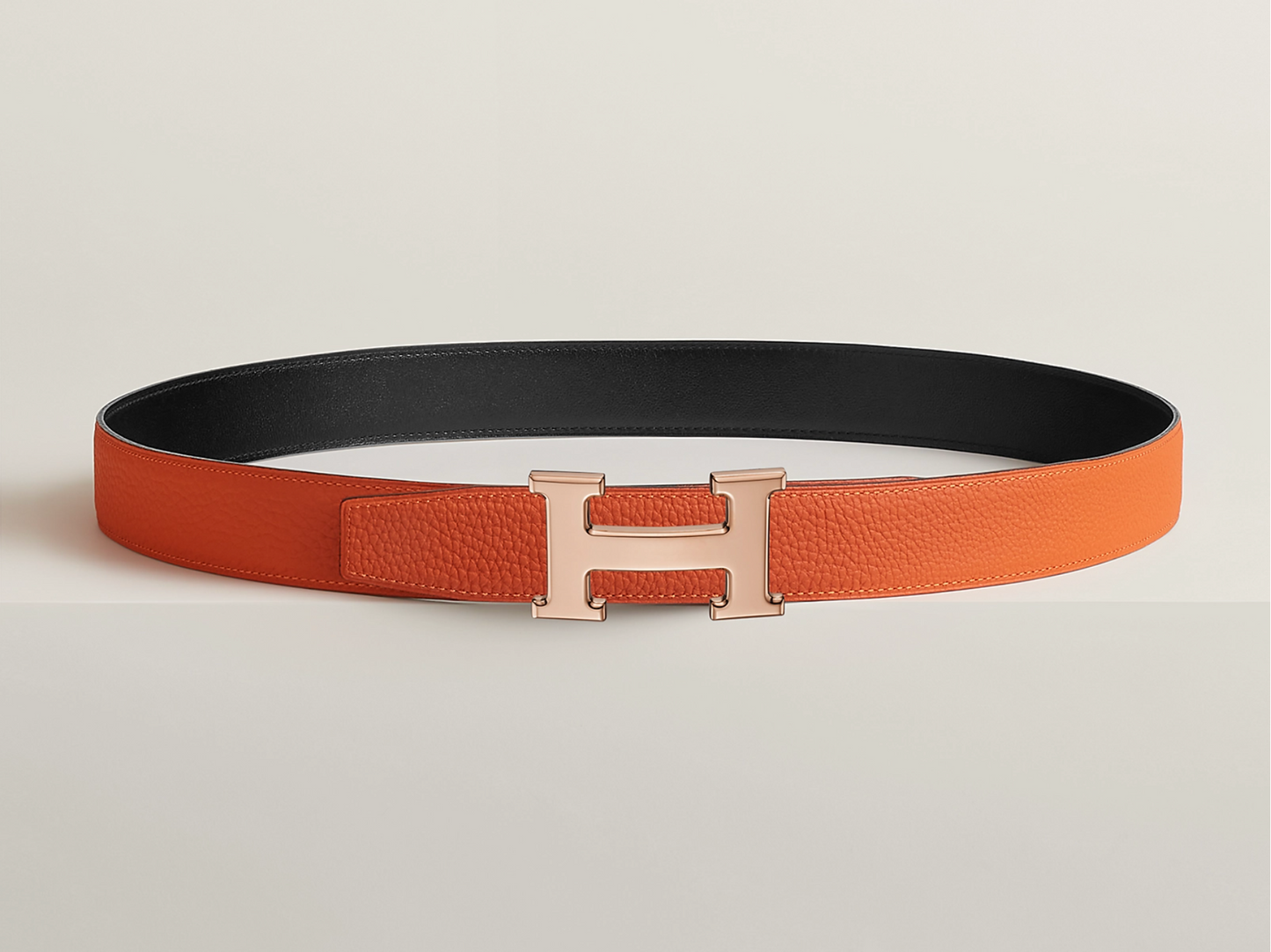 H belt buckle & Reversible leather strap 32 mm