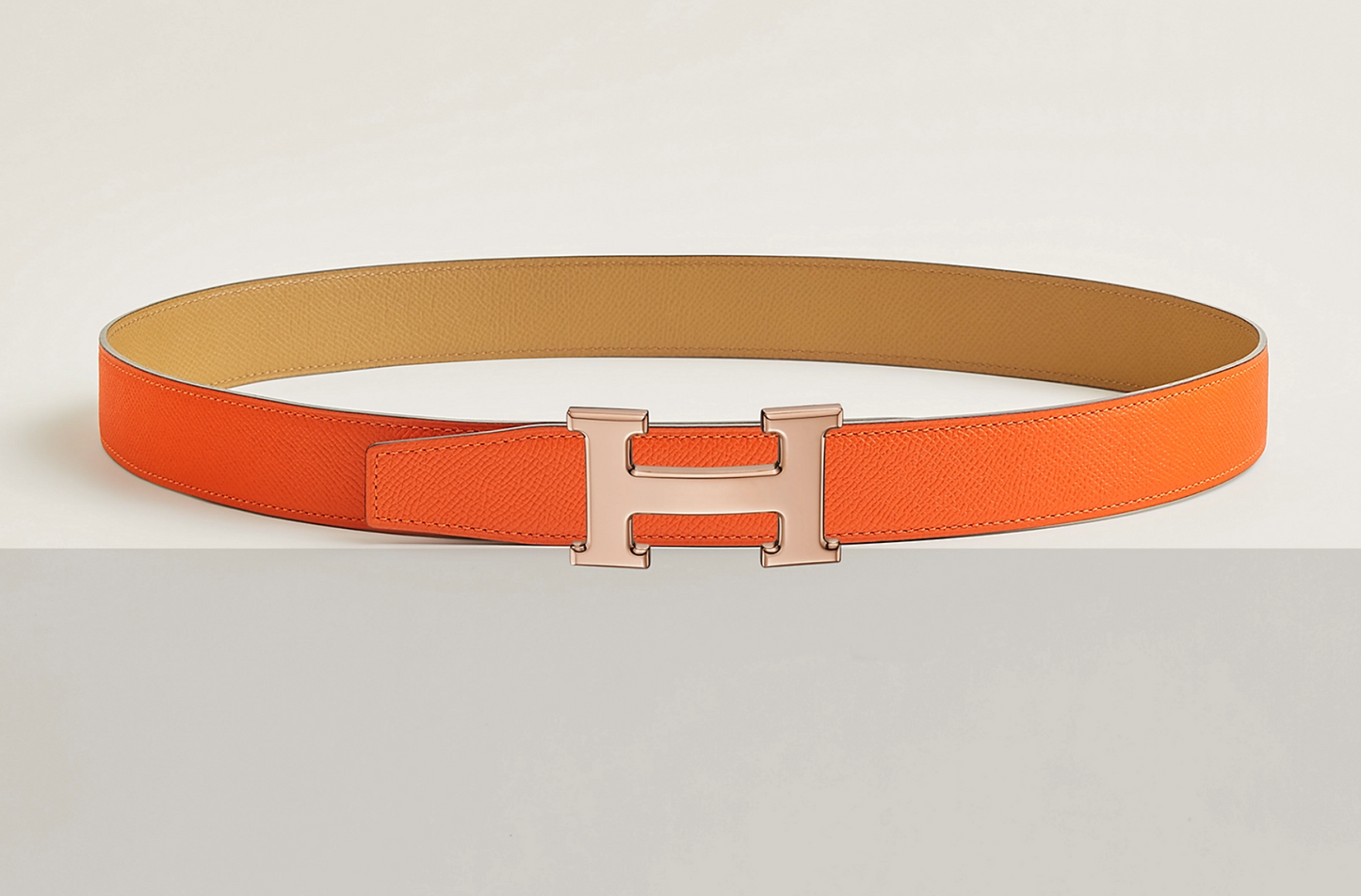 H belt buckle & Reversible leather strap 32 mm